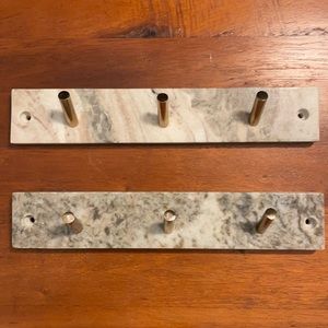 Marble H & M hooks (2)